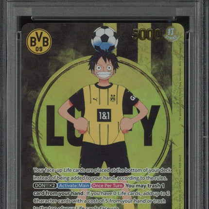 2025 One Piece EN Monkey D. Luffy BVB X One Piece Match Day '25 #003 PSA 10