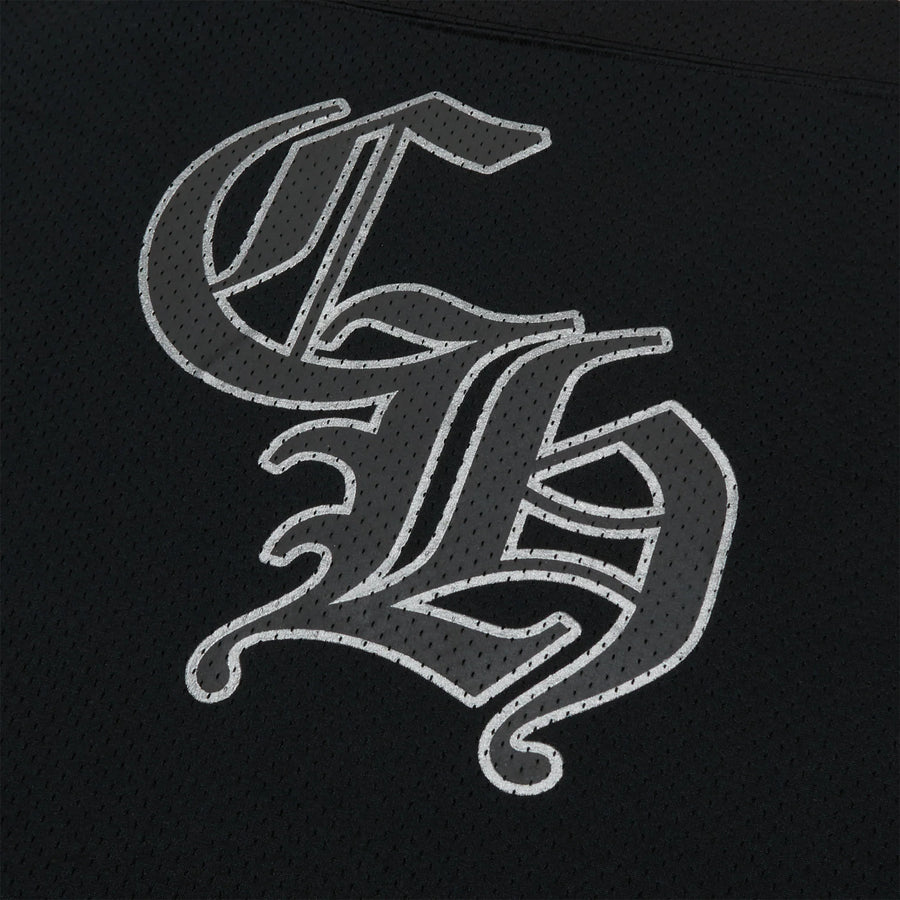 Chrome Hearts Stadium Mesh L/S Black Jersey & Logo Patch Shorts Set