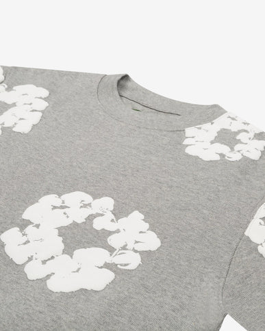 Denim Tears Long Sleeve Cotton Wreath Tee Grey - INSTAKICKSZ LTD