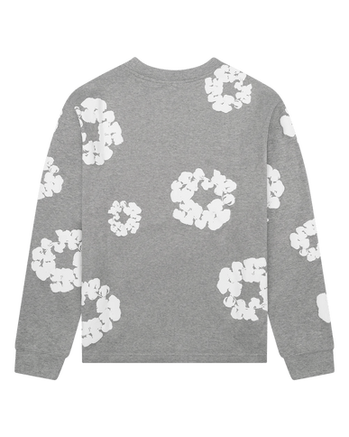 Denim Tears Long Sleeve Cotton Wreath Tee Grey - INSTAKICKSZ LTD