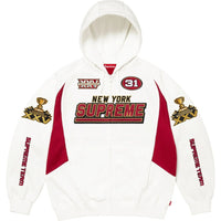 Supreme Football Zip Up Hooded Sweatshirt White