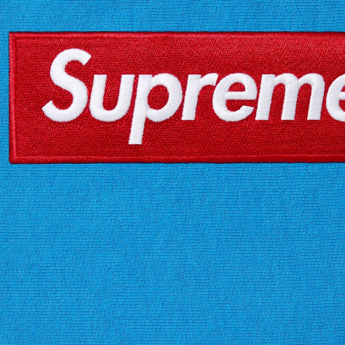 Supreme Box Logo Hooded Sweatshirt Cyan
