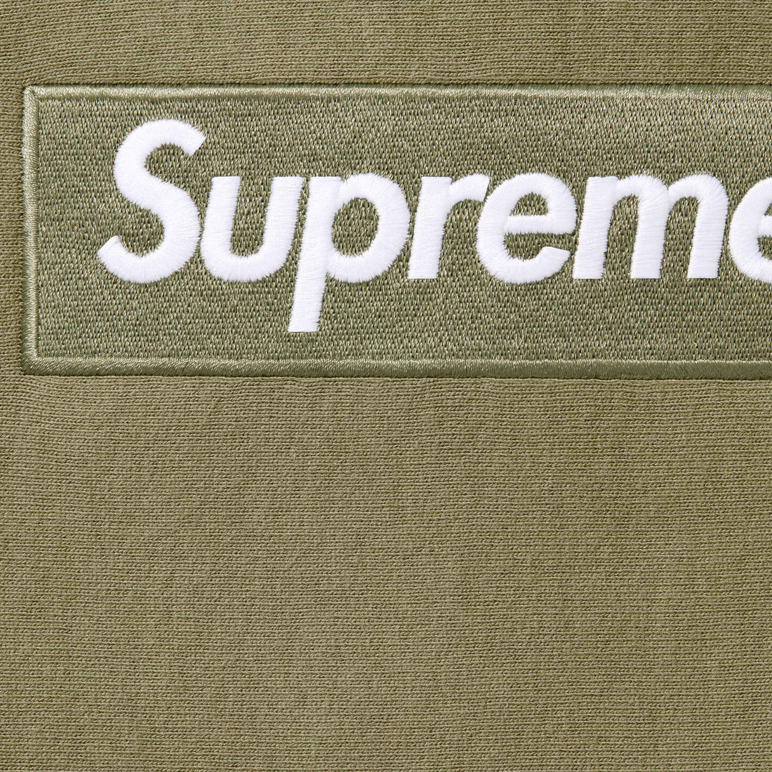 Supreme Box Logo Hooded Sweatshirt Light Olive