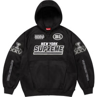 Supreme Football Zip Up Hooded Sweatshirt Black
