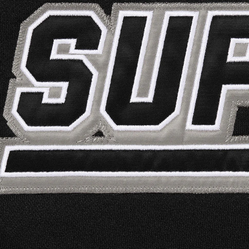 Supreme Football Zip Up Hooded Sweatshirt Black