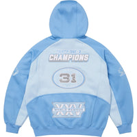 Supreme Football Zip Up Hooded Sweatshirt Light Blue