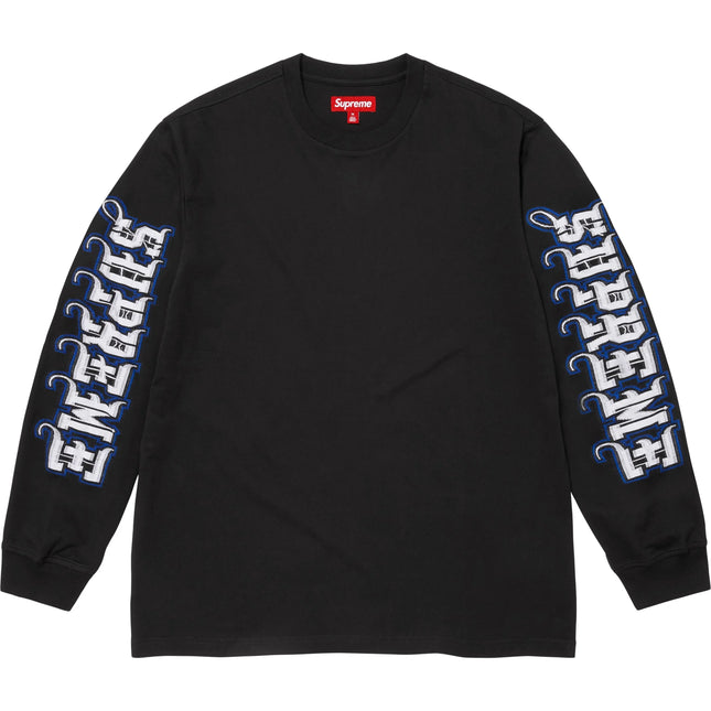 Supreme Intarsia Sleeve L/S Top Black – INSTAKICKSZ LTD