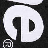 Supreme Satin Appliqué Hooded Sweatshirt Black