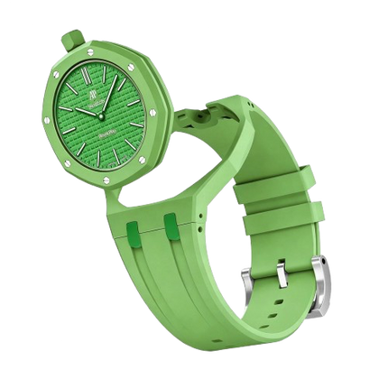 Rubber Watch Strap For AP Royal Pop x Swatch 'Green Eight'