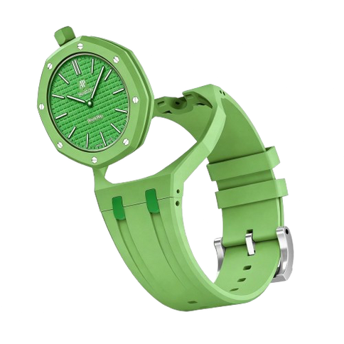 Rubber Watch Strap For AP Royal Pop x Swatch 'Green Eight'