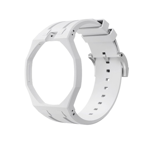 Rubber Watch Strap For AP Royal Pop x Swatch 'Huit Blanc'