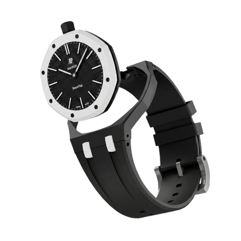 Rubber Watch Strap For AP Royal Pop x Swatch 'Ocho Negro'