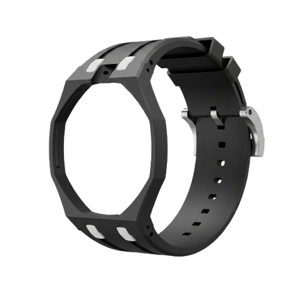 Rubber Watch Strap For AP Royal Pop x Swatch 'Ocho Negro'