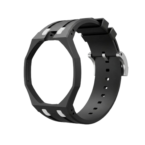 Rubber Watch Strap For AP Royal Pop x Swatch 'Ocho Negro'