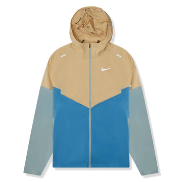 Nike Repel Windrunner Packable Jacket Beige / Blue - INSTAKICKSZ LTD