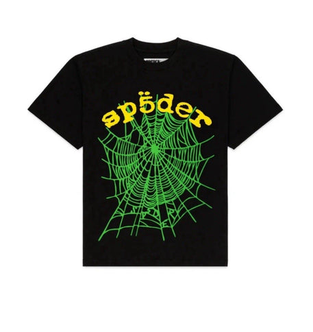 SP5DER OG Web V2 Tee & OG Web Double Layer Short Set Black