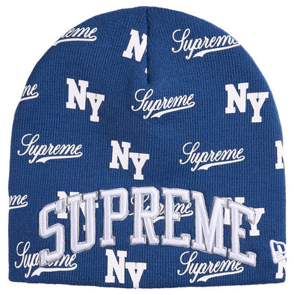 Supreme New Era® Monogram Beanie Blue