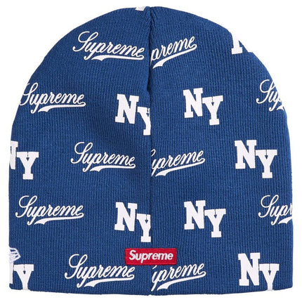 Supreme New Era® Monogram Beanie Blue
