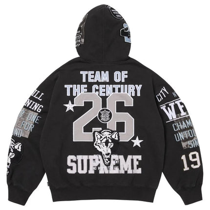 Supreme Warriors Appliqué Zip Up Hooded Sweatshirt