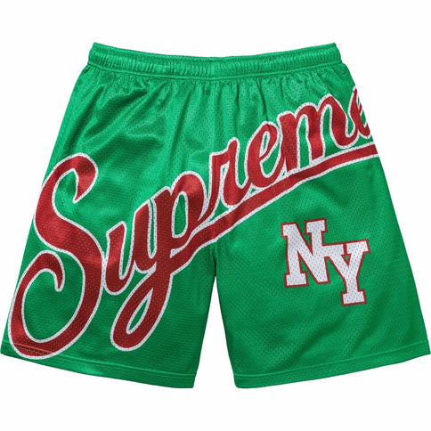 Supreme Big Script Mesh Short 'Green' - INSTAKICKSZ LTD