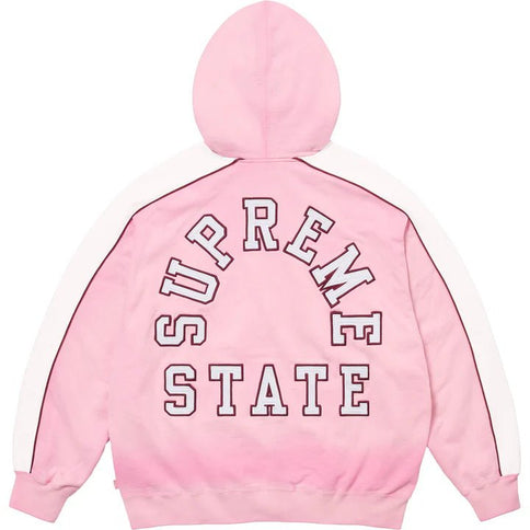 Supreme State Zip Up Hooded Sweatshirt 'Pink' - INSTAKICKSZ LTD