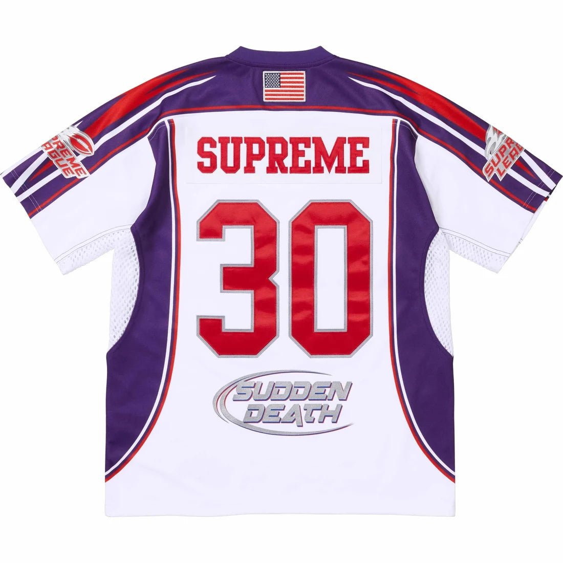 Supreme Sudden Death Football Jersey 'White' - INSTAKICKSZ LTD