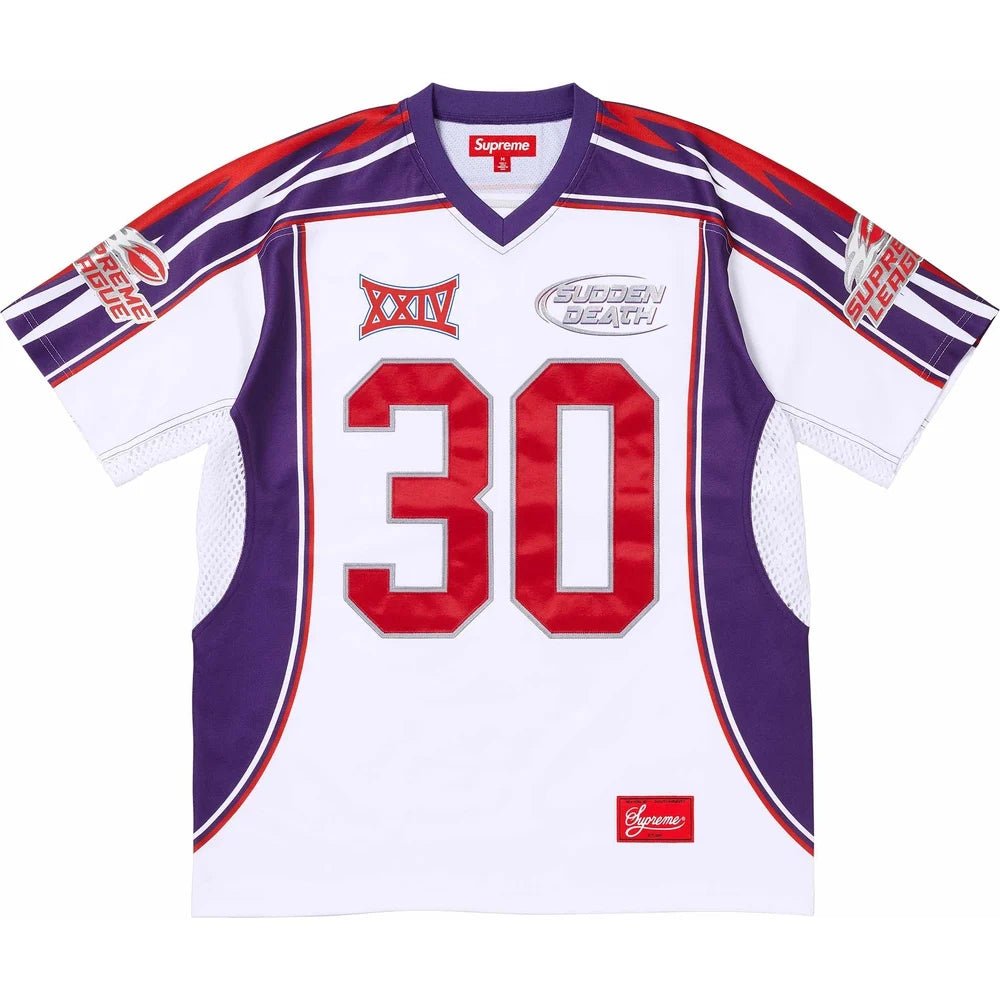 Supreme Sudden Death Football Jersey 'White' - INSTAKICKSZ LTD