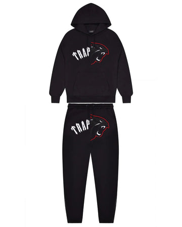 Trapstar Arch Shooters Hooded Tracksuit - Black/Red - INSTAKICKSZ LTD