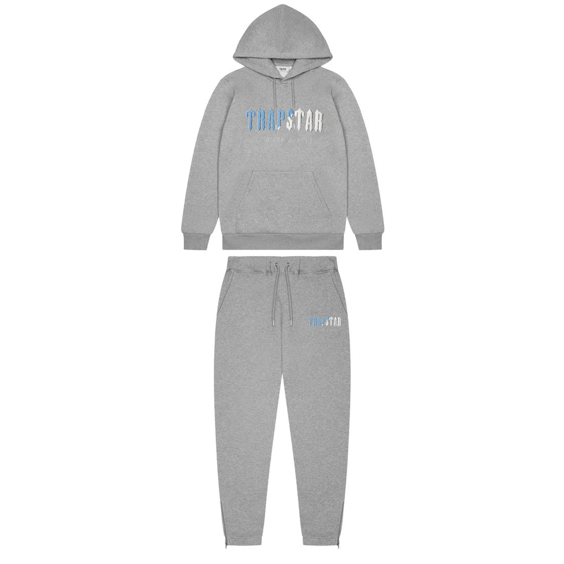 Trapstar Decoded Chenille Hooded Tracksuit - Grey Ice