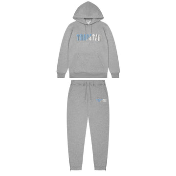 Trapstar Decoded Chenille Hooded Tracksuit - Grey Ice BLACK FRIDAY - INSTAKICKSZ LTD