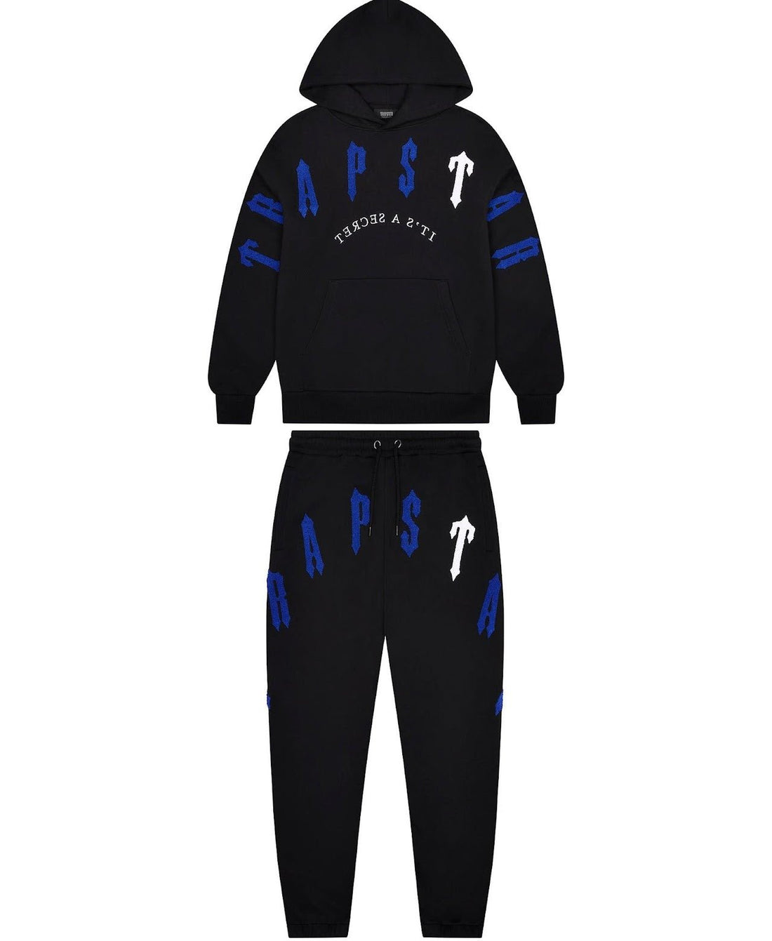 Trapstar Irongate Arch Chenille 2.0 Tracksuit - Black/Blue/White - INSTAKICKSZ LTD