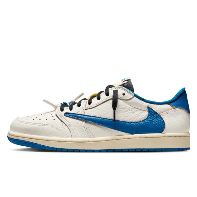 Air Jordan 1 Retro Low OG SP Travis Scott 'Fragment Sail Military Blue'