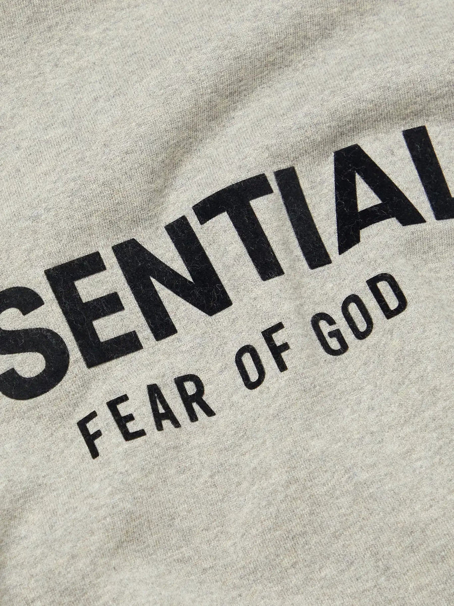 Fear Of God Essentials Dark Heather Oatmeal Hoodie (SS22) - INSTAKICKSZ LTD