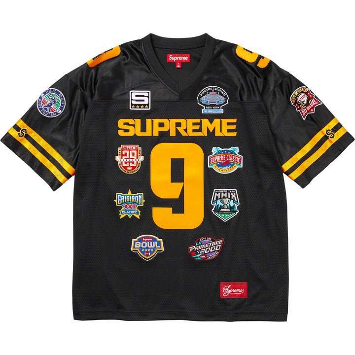 Supreme Championships Embroidered Football Jersey 'Black' - INSTAKICKSZ LTD
