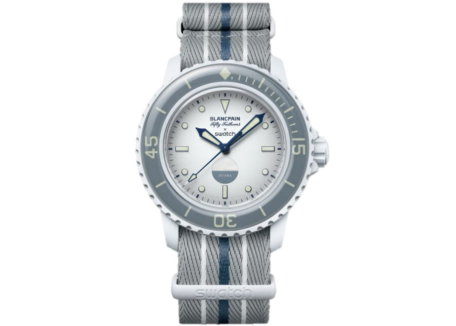 Swatch x Blancpain Bioceramic Scuba Fifty Fathoms Antarctic Ocean (SO35S100) - INSTAKICKSZ LTD