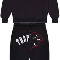 Trapstar Arch Shooters Hooded Tracksuit - Black/Red - INSTAKICKSZ LTD