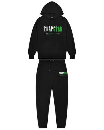 Trapstar Decoded Chenille Hooded Tracksuit - Black/Green - INSTAKICKSZ LTD