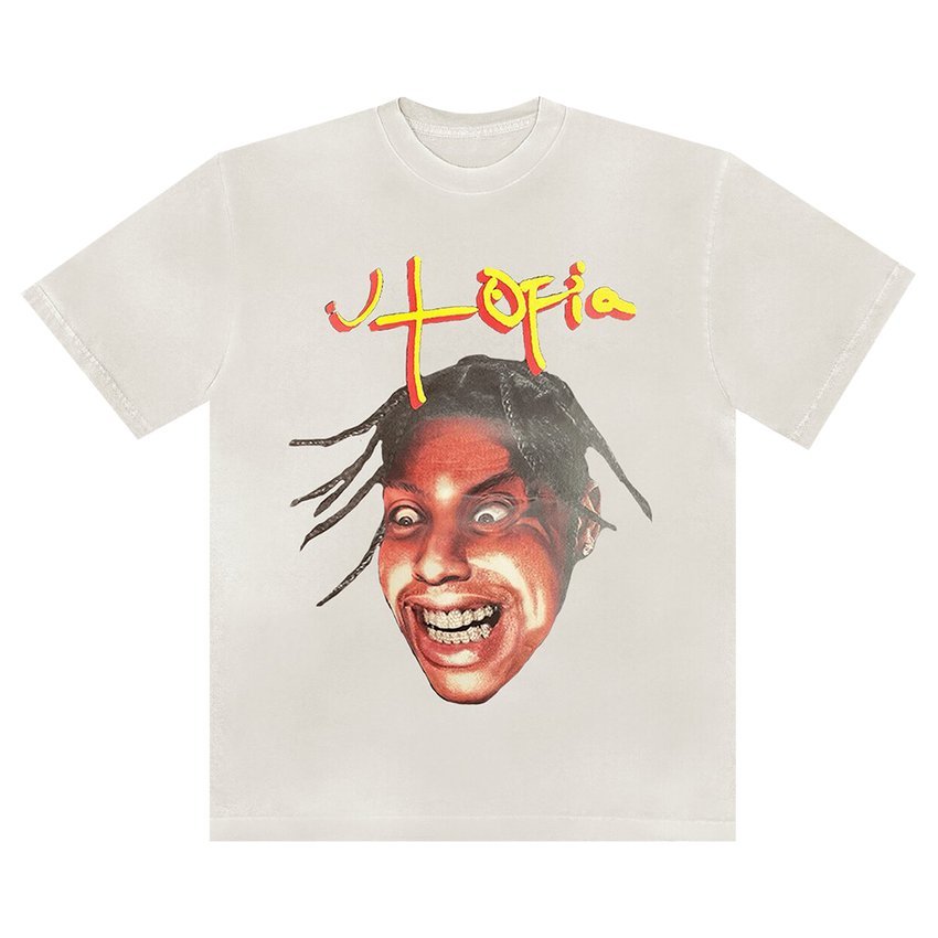 Travis Scott Utopia III Tee White - INSTAKICKSZ LTD